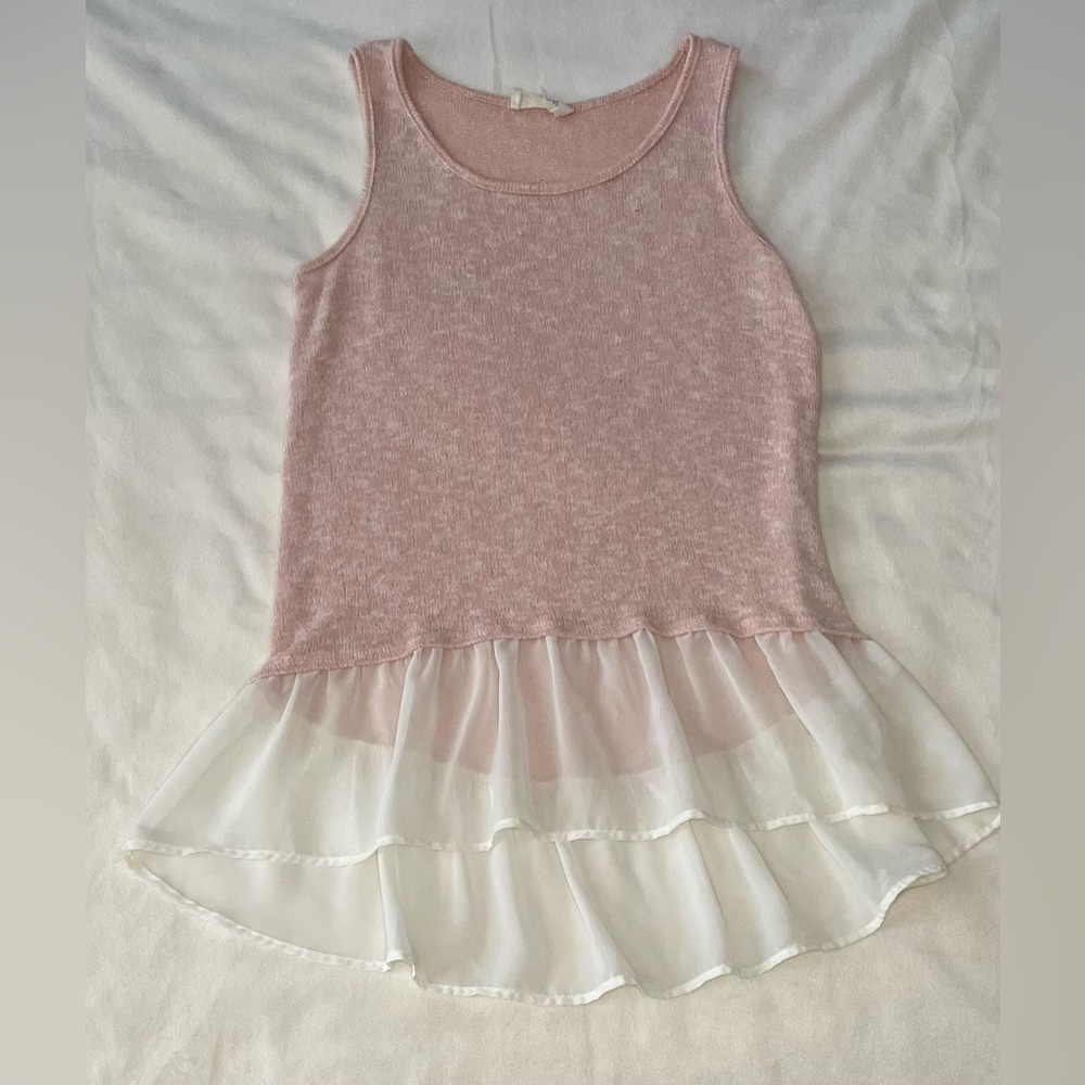 Ba Bel Tank Top with Flutter Bottom